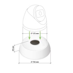 KadrON JB2-125W, монтажная коробка для видеокамеры