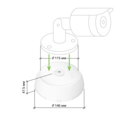 KadrON JB3-115W, монтажная коробка для видеокамеры